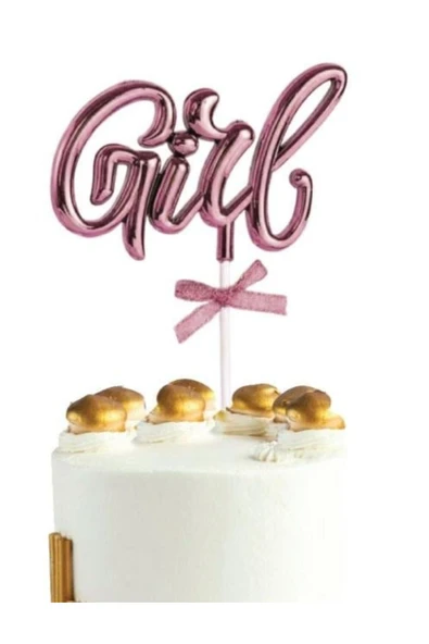 Vipfoni Pembe Girl Çubuklu Pasta Süsü Tekrar Kullanılabilir ürün görseli