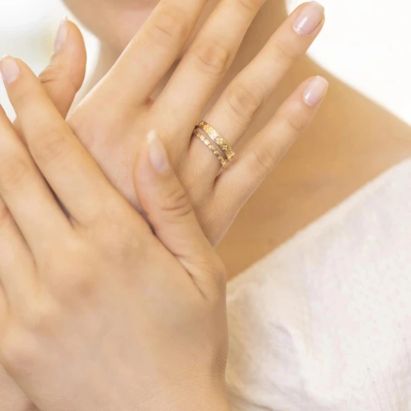 Yiğitbaşı Gold 14 Ayar Fancy Yüzük (3610)