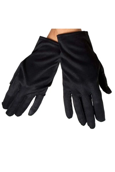 Vipfoni Pandomim Çocuk Eldiveni Likralı Siyah - Resim 2