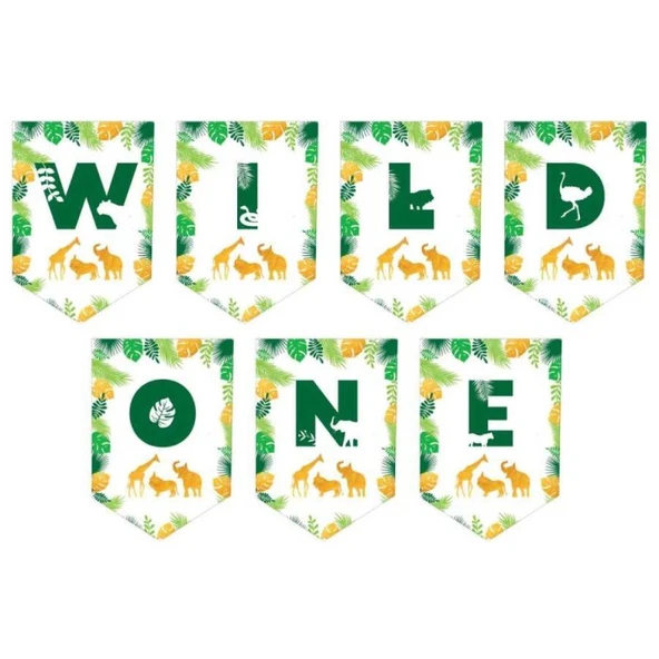 One 1 Yaş Safari Yeşil Banner ürün görseli