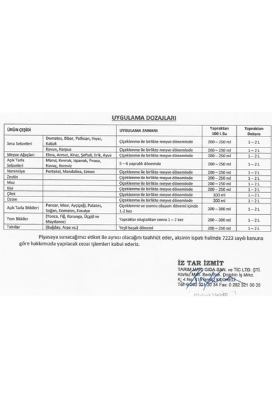 İZAGRO AZOTECH 1 LT Sıvı Azot çözeltisi - 3
