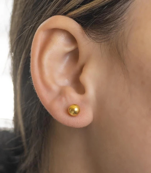 Yiğitbaşı Gold 22 Ayar Top Küpe (3618)