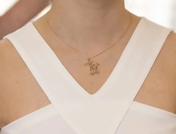 Yiğitbaşı Gold 14 Ayar Fancy Kolye (3612)