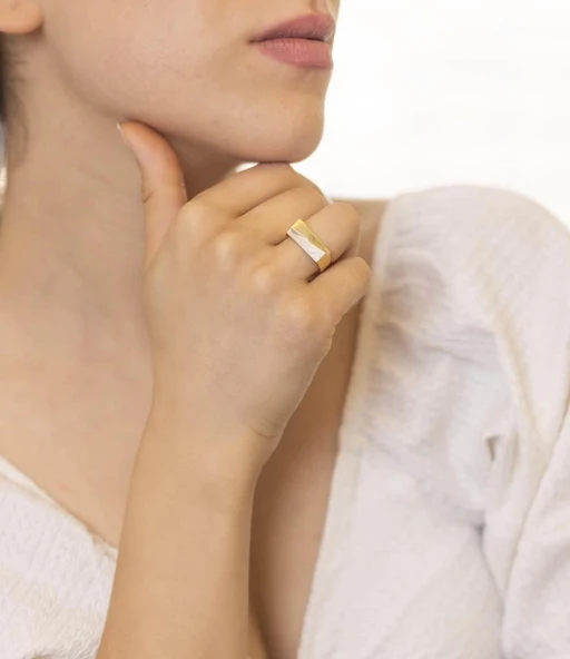 Yiğitbaşı Gold 14 Ayar Fancy Yüzük (3608) - Resim 2