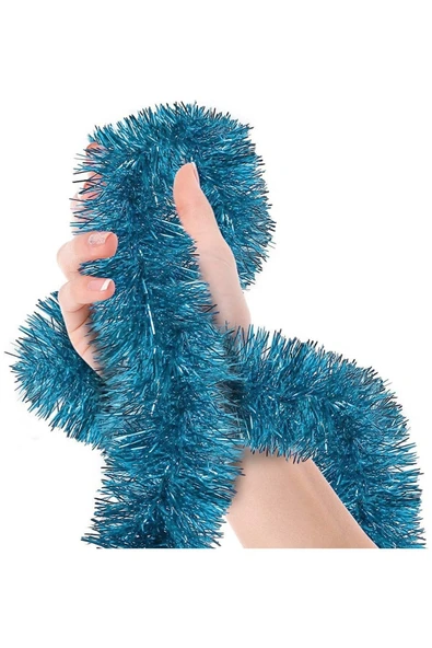 Vipfoni Parti İçin Mega Kalın  İthal Sim Süs 2 Metre Uzunluk 8 cm Genişlik – Açık Mavi ürün görseli