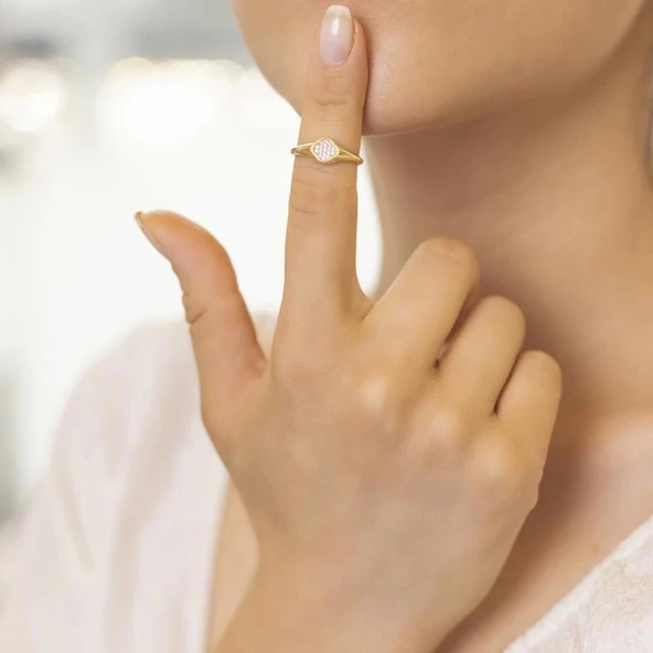 Yiğitbaşı Gold 14 Ayar Fancy Yüzük (3590) - 3