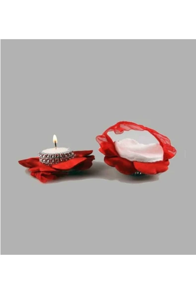 Vipfoni Kırmızı Mumlu El Gülü 12 Li ürün görseli