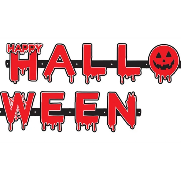 Halloween Banner Kırmızı 1,20 cm ürün görseli