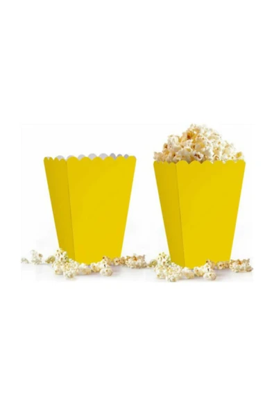 Samur Popcorn (mısır Kutusu) Düz Sarı 10'lu ürün görseli 1