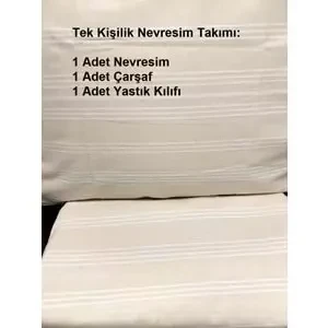 Buldan İşi Naturel Pamuklu Tek Kişilik Nevresim Takımı - Resim 2