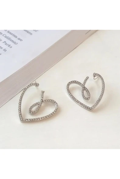 Vipfoni Zirkon Taşlı Asimetrik Kalp Kolye ürün görseli