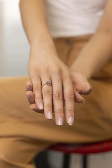 Yiğitbaşı Gold 14 Ayar Tektaş Yüzük (3532) - 2