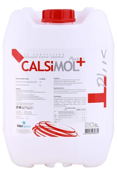 BAHÇE TARIM ÜRÜNLERİ 20 Litre - Calsimol Plus Sıvı Tarım Kireci - 1