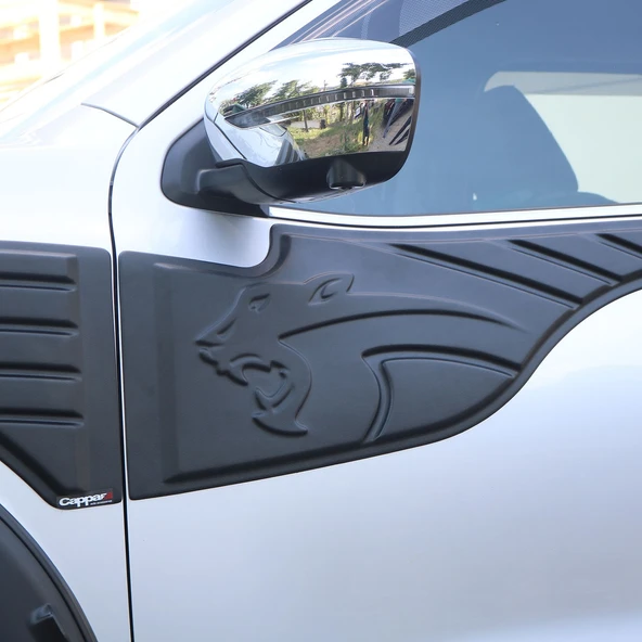 Nissan Navara 2016-2021 Yıl Aralığı Uyumlu Yarasa Kapı Kaplama Set 6 Prç. - Resim 6