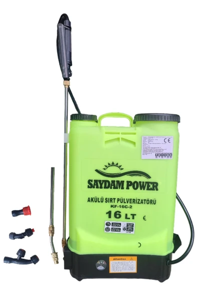 tarım Saydam Power 16 Lt Akülü Ilaçlama Pompası Sırt Pülverizatörü Kf-16c-2 - 4