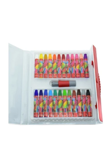 Faber Castell Plastik Çantalı Tutuculu Pastel Boya 24 Renk - 3