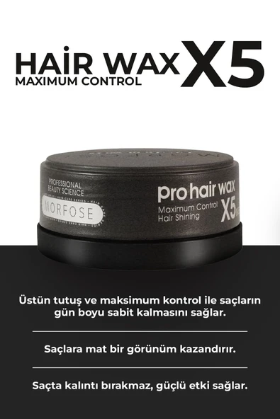 MORFOSE X5 PRO SİYAH WAX 150 ML ürün görseli