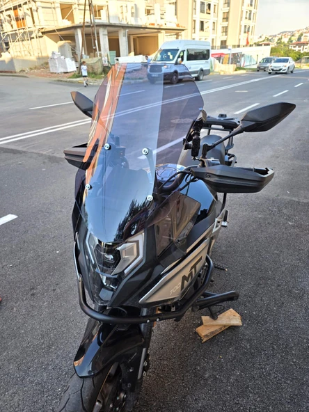 MOTOCAM CF Moto 700 MT Siperlik Ön Cam 2024-2025 Model 56cm Füme Renkli 4mm - Resim 3