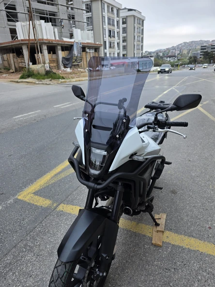 MOTOCAM Honda NX 500 Ön Cam 48cm 2025 Model Füme Renkli 4mm UZUN CAM - Resim 3