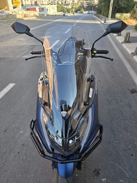 MOTOCAM Arora Safari PRO Siperlik Ön Cam 2023-2025 Model 70cm Şeffaf Renkli 4mm ORİJİNAL BOYLU - 1