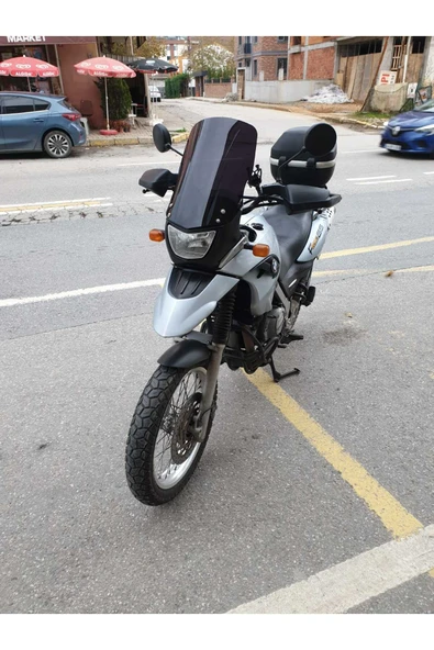 MOTOCAM Bmw F650 GS Siperlik Ön Cam 2004-2007 Model 45cm siyah Renkli ( 4 Delikli ) 4mm - Resim 2