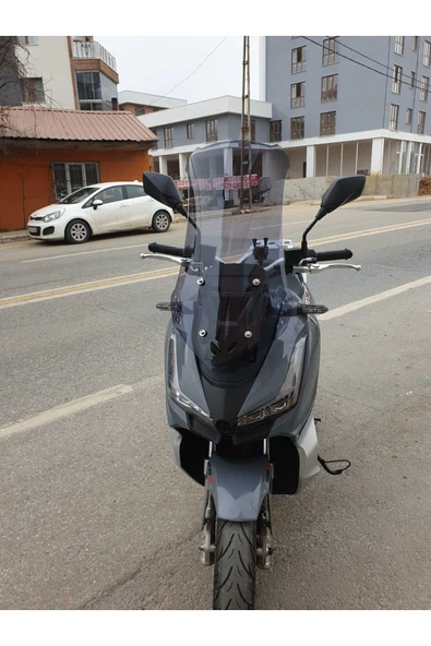 MOTOCAM Arora Beatrix 150 Siperlik Ön Cam 2023-2025 Model 65cm Füme Renkli 4mm ORTA BOYLU CAM - Resim 3