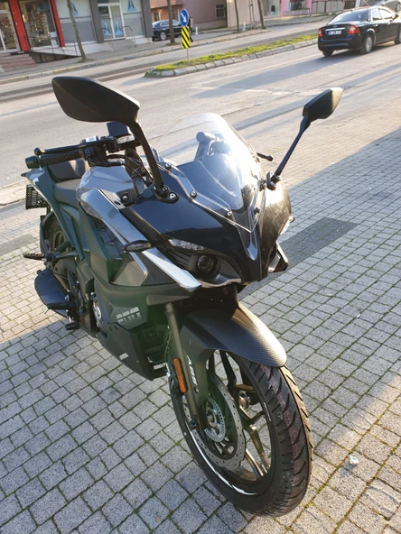 MOTOCAM Bajaj Pulsar RS 200 Siperlik Ön Cam 2015-2025 Model 33cm Şeffaf Renkli 4mm KISA SPOR CAM - Resim 2