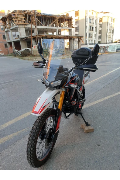 MOTOCAM Arora CR 250 Siperlik Ön Cam 2025 Model 55cm Şeffaf Renkli 4mm - Resim 3