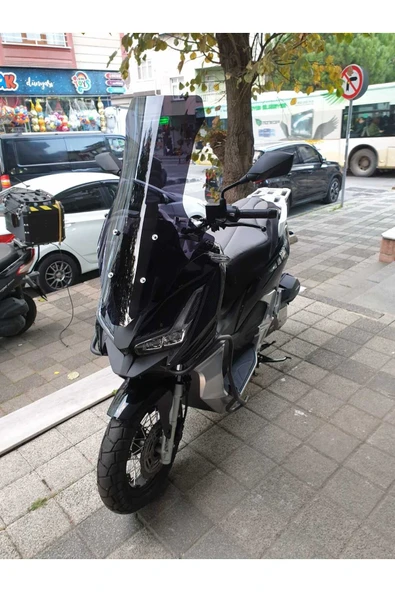 MOTOCAM Barossa ADV 125 Siperlik Ön Cam 2025 Model 78cm Siyah Renkli 4mm UZUN CAM - Resim 2