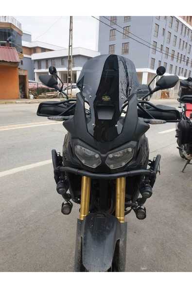 MOTOCAM Honda Afrika Twin CRF 1000 Ön Cam 2016-2020 Model 45cm Siyah Renkli 4mm KISA CAM ürün görseli