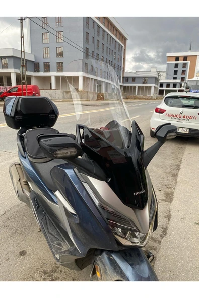 MOTOCAM Honda Forza 250 Siperlik Ön Cam 2018-2020 Model 58cm Şeffaf Renkli 4mm - Resim 3