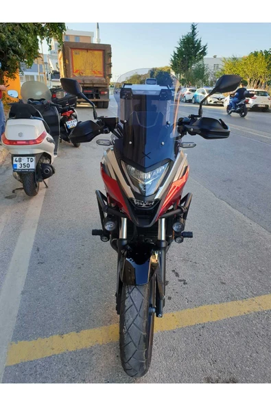 MOTOCAM Honda NC 700 750 X Siperlik Ön Cam 2021-2024 Model 50cm Füme Renkli 4mm ORTA BOYLU CAM ürün görseli