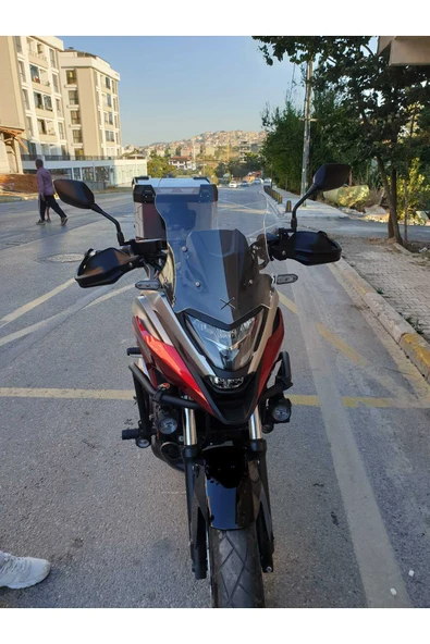 MOTOCAM Honda NC 700 750 X Siperlik Ön Cam 2021-2024 Model 50cm Şeffaf Renkli 4mm ORTA BOYLU CAM - Resim 2