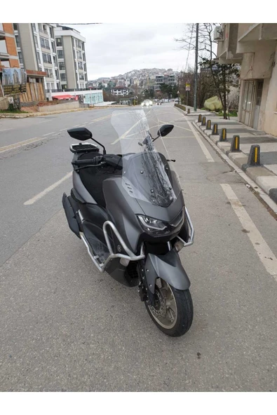 MOTOCAM Falcon Cmax 155 Siperlik Ön Cam 2023-2025 Model 65cm Şeffaf Renkli 4mm ORTA BOYLU CAM - Resim 2