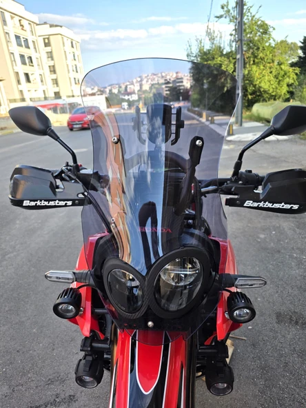 MOTOCAM Honda CRF 250-300 Rally Siperlik Ön Cam 2017-2025 Model 56cm Füme Renkli 4mm ürün görseli