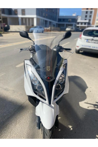 MOTOCAM Kymco Downtown Siperlik Ön Cam 2010-2015 Model 67cm Şeffaf renk 4mm - Resim 2