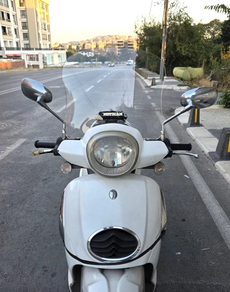 MOTOCAM Aprilia Scarabeo 200 İe Siperlik Ön Cam 35cm 2008-2015 Model Şeffaf Renkli 4mm ürün görseli