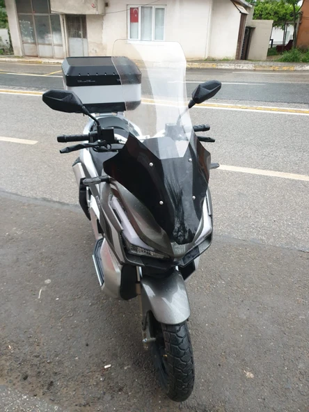 MOTOCAM Küba Rubano 150 Siperlik Ön Cam 2023-2025 Model 78cm Şeffaf Renkli 4mm UZUN CAM - Resim 2