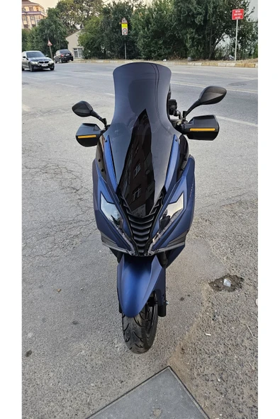 MOTOCAM Arora GT 125 250 Siperlik Ön Cam 2023-2025 Model 83cm Siyah Renkli 4mm UZUN CAM - 1