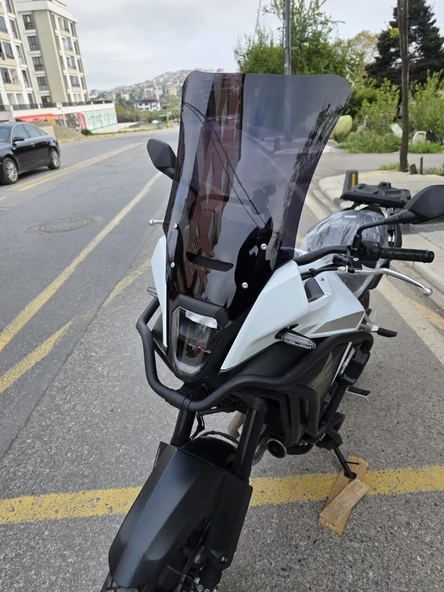 MOTOCAM Honda NX 500 Ön Cam 48cm 2025 Model Siyah Renkli 4mm UZUN CAM - Resim 2