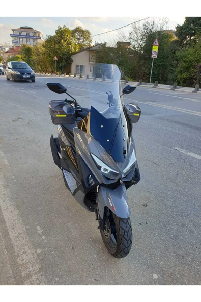 MOTOCAM Arora Max T 150 Siperlik Ön Cam 2022-2025 Model 78cm Şeffaf Renkli 4mm UZUN CAM - Resim 2