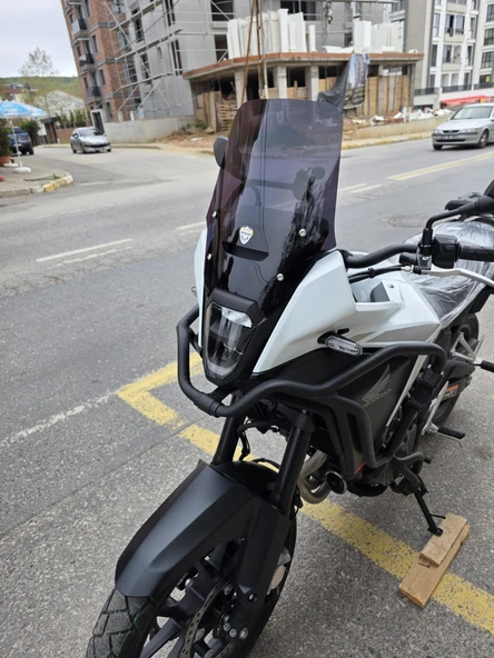 MOTOCAM Honda NX 500 Ön Cam 34cm 2025 Model Siyah Renkli 4mm Orijinal Boylu - Resim 3