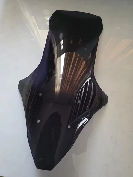 MOTOCAM Falcon Cmax 155 Siperlik Ön Cam 2023-2025 Model 78cm Şeffaf Renkli 4mm UZUN CAM - Resim 3