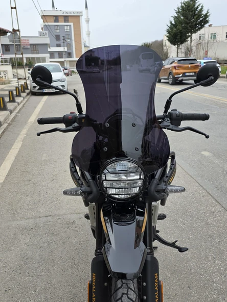 MOTOCAM Himalayan Royal Enfıeld 450 Siperlik Ön Cam 2023-2025 Model 49cm Siyah Renkli 4mm ürün görseli