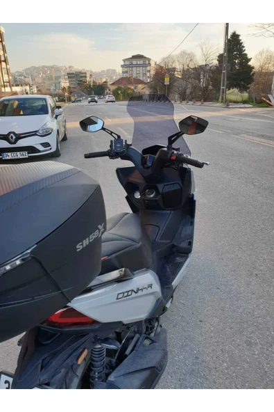 MOTOCAM Kymco Dink R 150 Siperlik Ön Cam 2023-2025 Model 77cm Füme Renkli 4mm - Resim 3