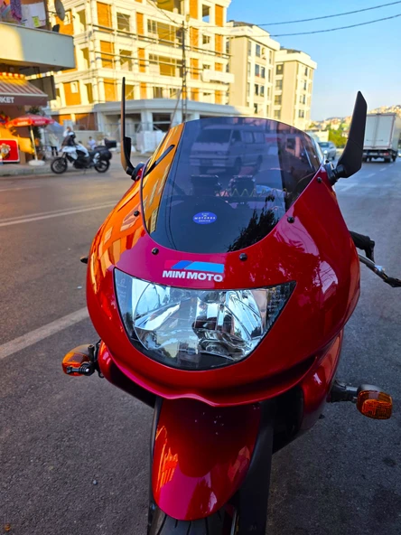 MOTOCAM Kawasaki ZX-9R Siperlik Ön Cam 1994-2003 Model 41cm Siyah Renkli 4mm - Resim 3