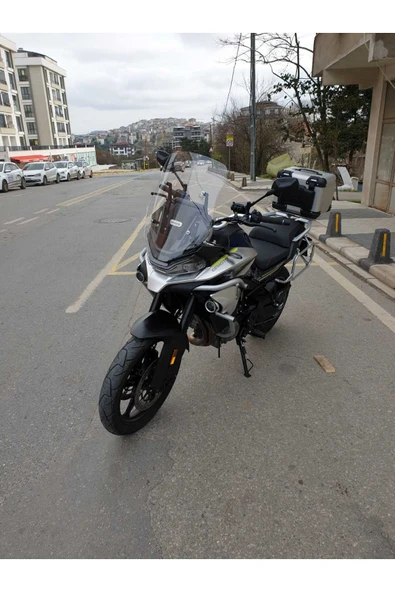 MOTOCAM CF MOTO 800 MT Siperlik Ön Cam 2022-2025 Model 57cm Şeffaf Renkli 4mm UZUN CAM - Resim 3