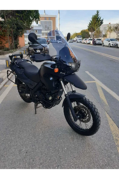 MOTOCAM Bmw F650 GS Siperlik Ön Cam ( 3 Delikli ) 1999-2003 Model 58cm Füme Renkli 4mm - Resim 2