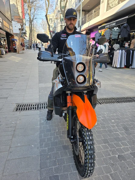 MOTOCAM KTM 950-990 Adventure KİT RALLY Replikaa Siperlik Ön Cam 51cm Şeffaf Renkli 4mm - Resim 2