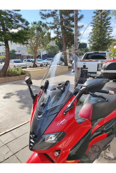 MOTOCAM Gilera Nexus 500 Siperlik Ön Cam 2004-2008 Model 58cm Şeffaf Renkli 4mm - Resim 2